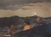 Winslow Homer Kissing the Moon (mk44) oil on canvas